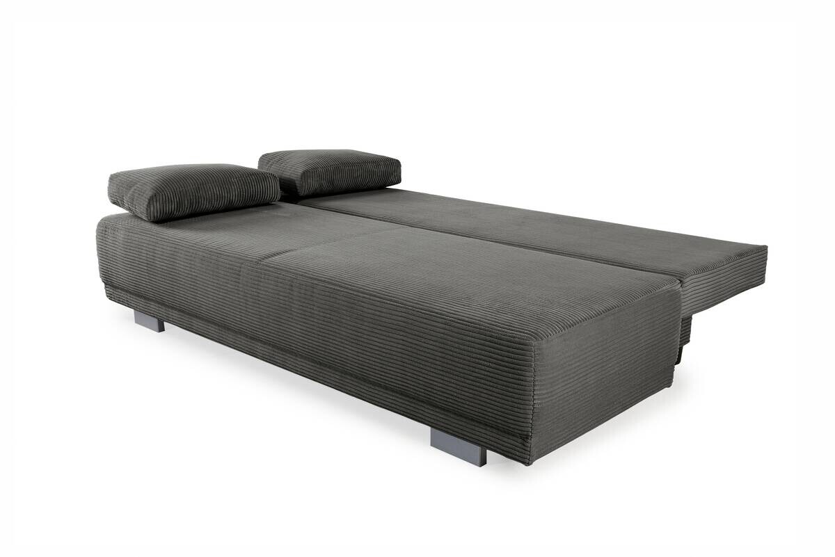 Schlafsofa grau Microfaser B/H/T: ca. 196x78x82 cm