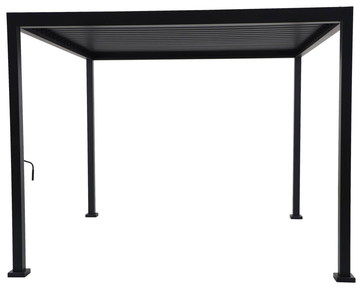 Pergola dunkelgrau Stahlrohr B/H/L: ca. 300x236x300 cm