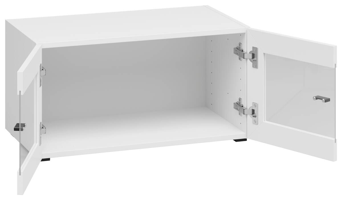 Vitrine System 64 weiß B/H/T: ca. 64x32x35 cm