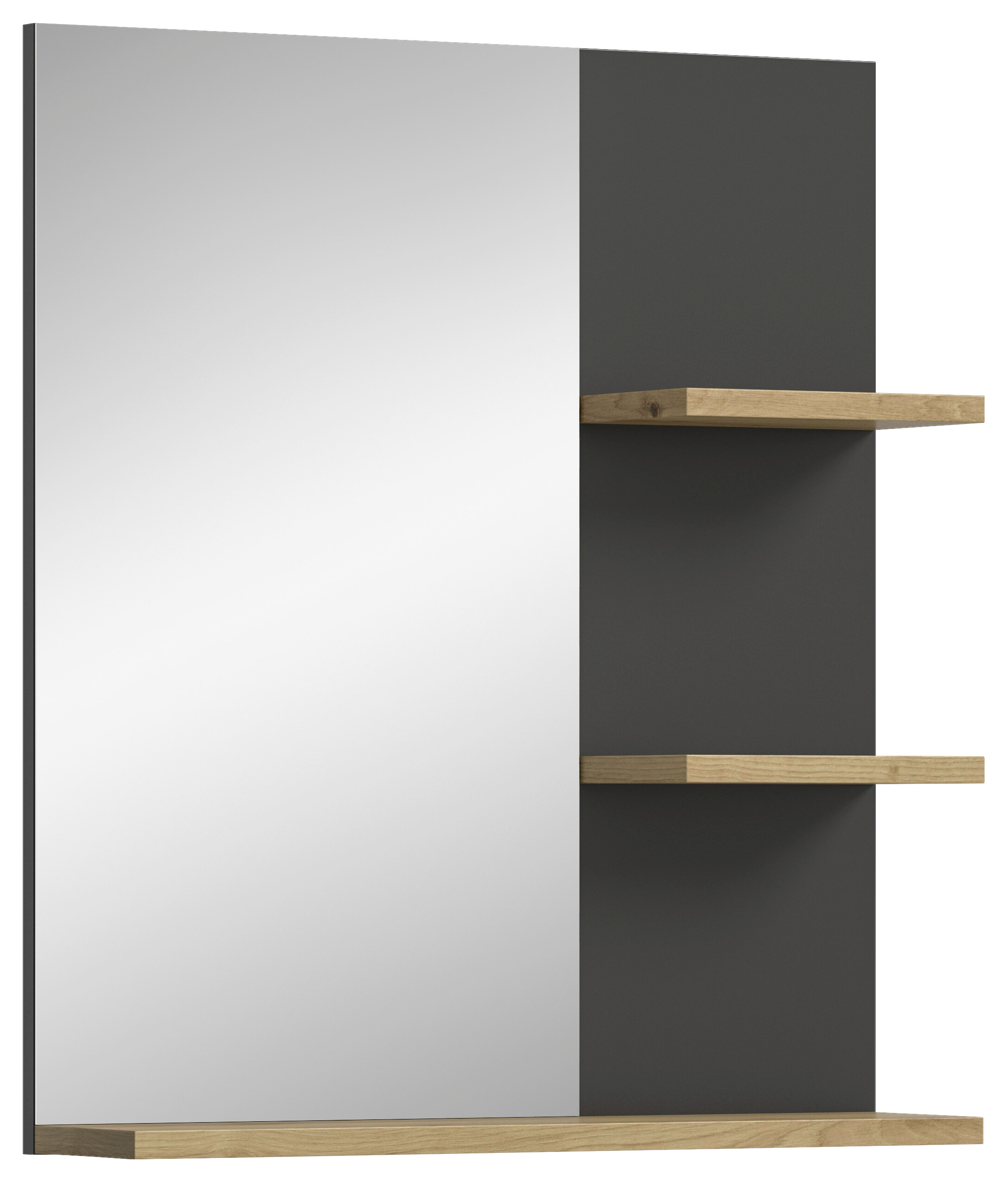 Wandspiegel Canu Basalt Eiche Artisan Nachbildung B/H/T: ca. 63x73x16 cm