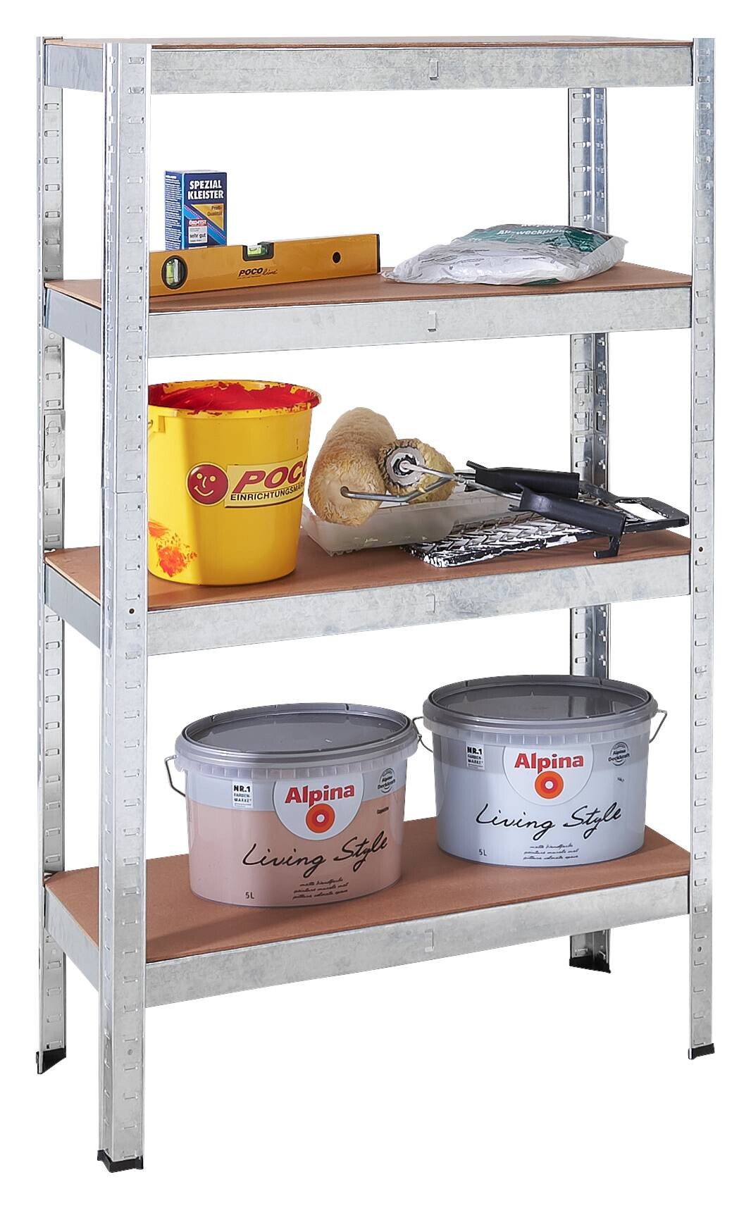 POCOline Schwerlaststeckregal verzinkt Metall B/H/T: ca. 75x150x30 cm