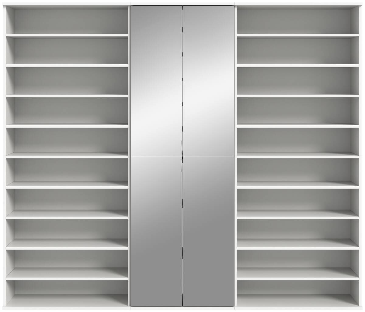 Garderobe PROJEKT X weiß weiß Hochglanz B/H/T: ca. 222x191x37 cm