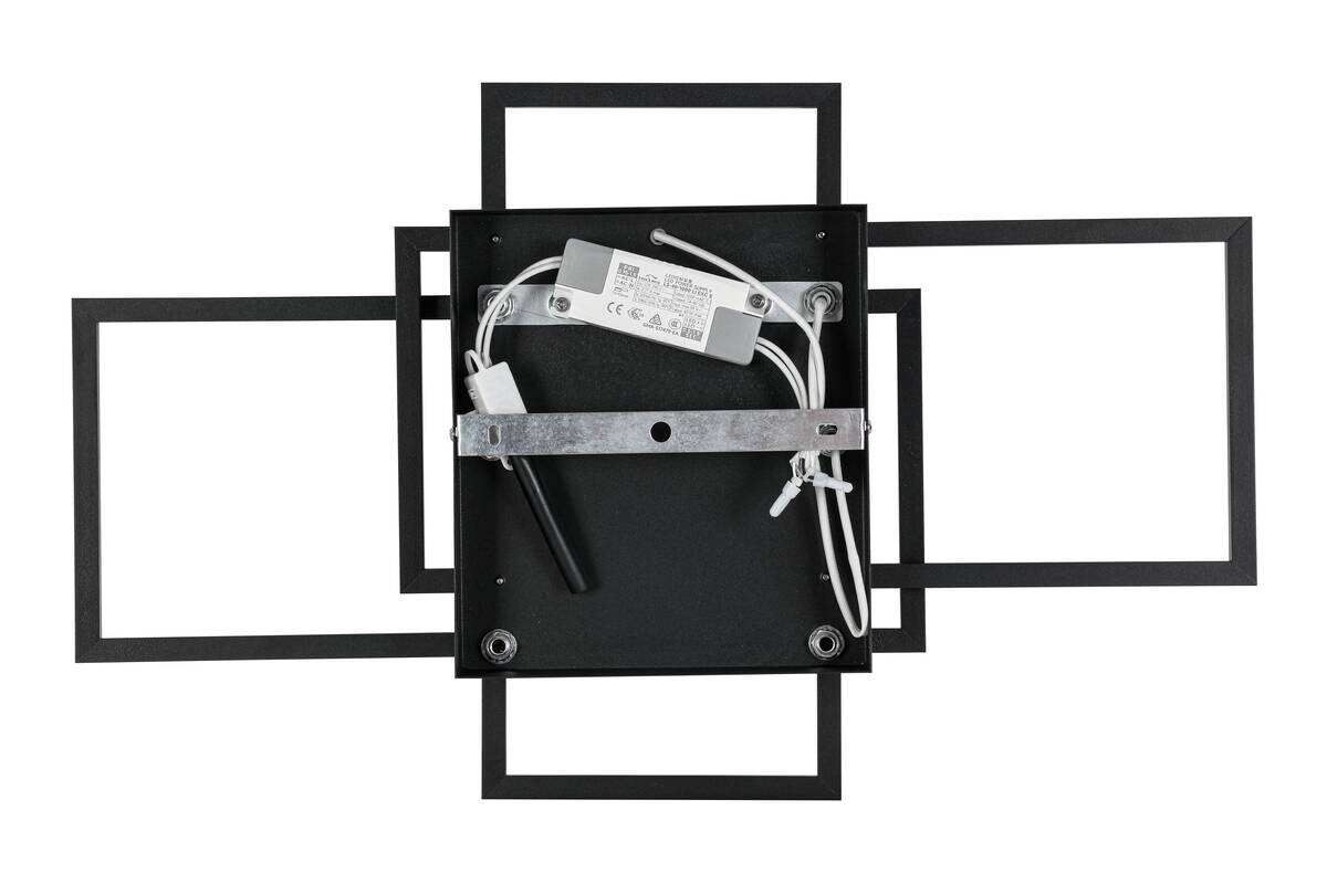 Nolo LED-Deckenleuchte Twin schwarz Metall B/H/L: ca. 36x9,1x58 cm