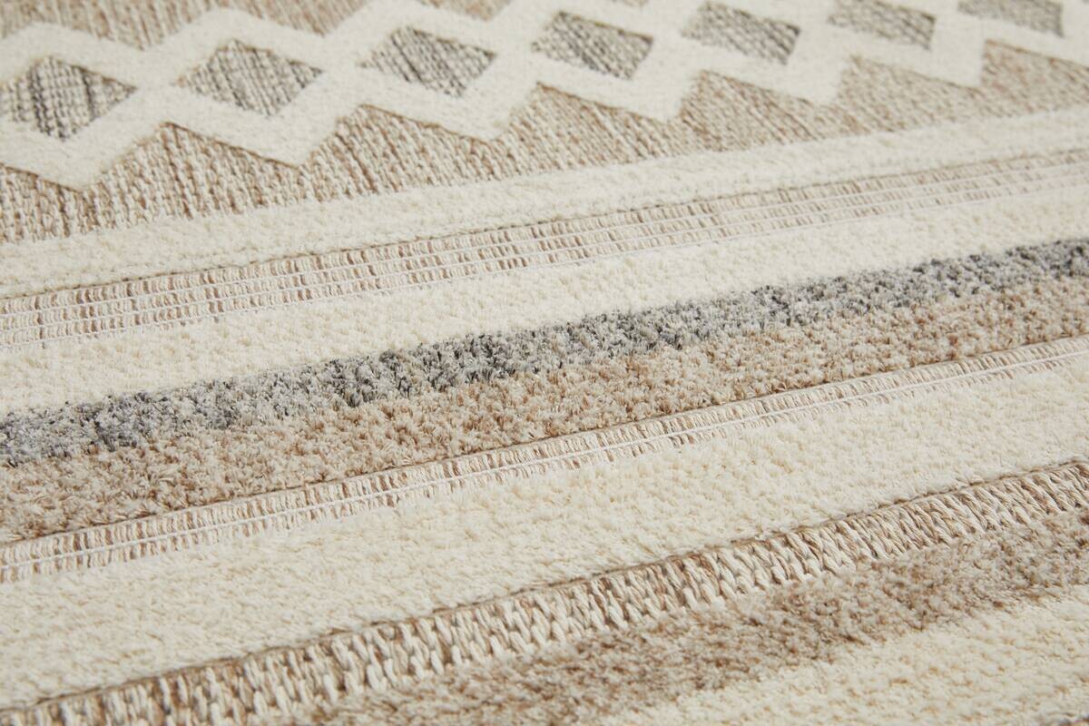 Webteppich Crosby Cremegrau B/L: ca. 80x150 cm