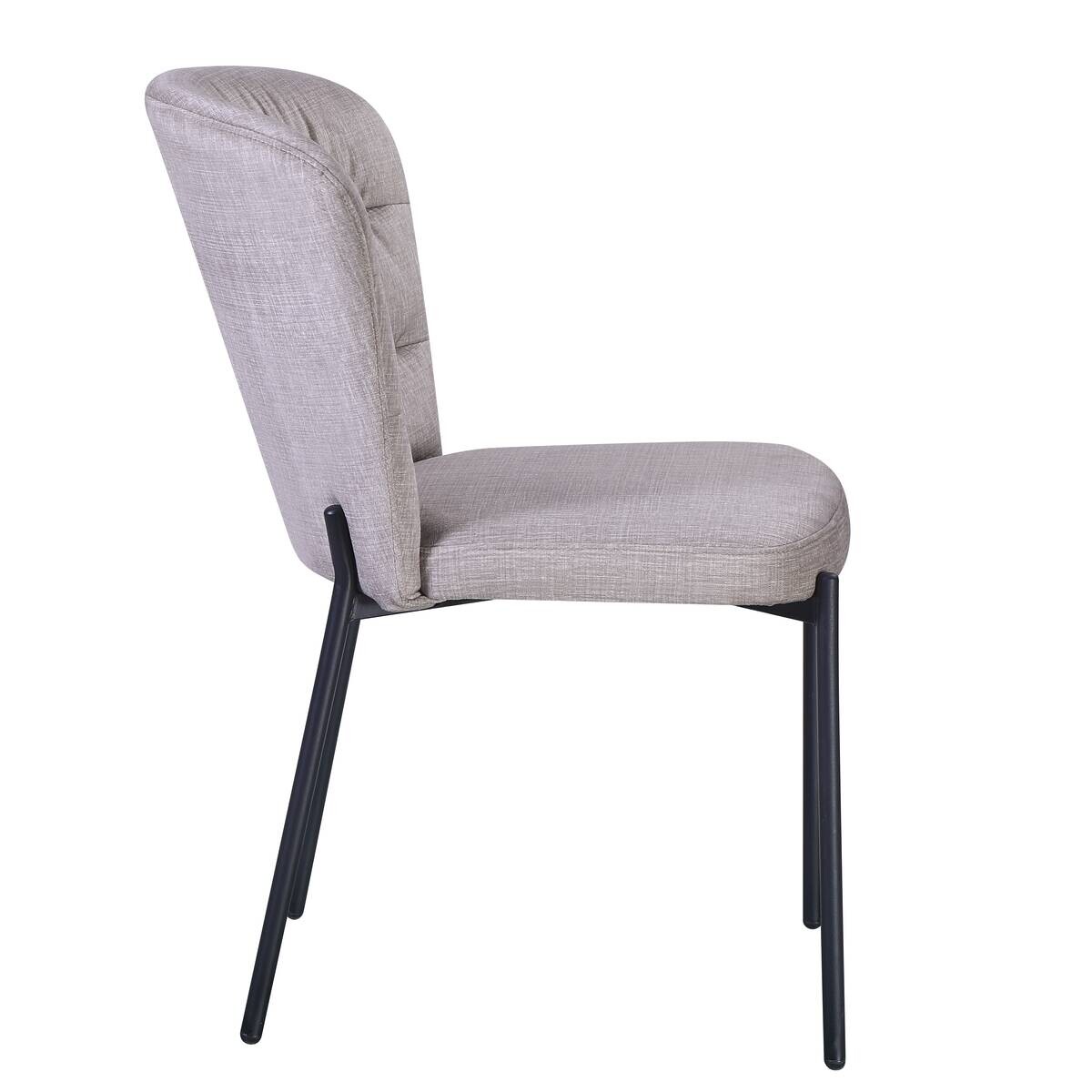 Stuhl Dora beige Velourstoff