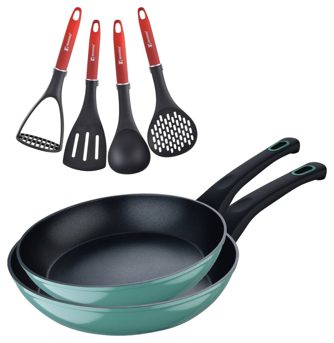 BERGNER Pfannenset Classique grün Aluminium 6 tlg. BERGNER Pfannenset Classique grün Aluminium 6 tlg.