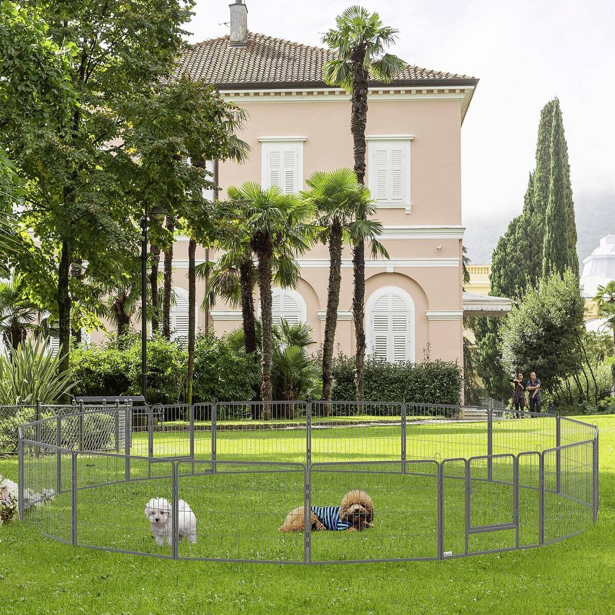 PawHut Gehege grau Edelstahl B/H/L: ca. 1,5x80x60 cm