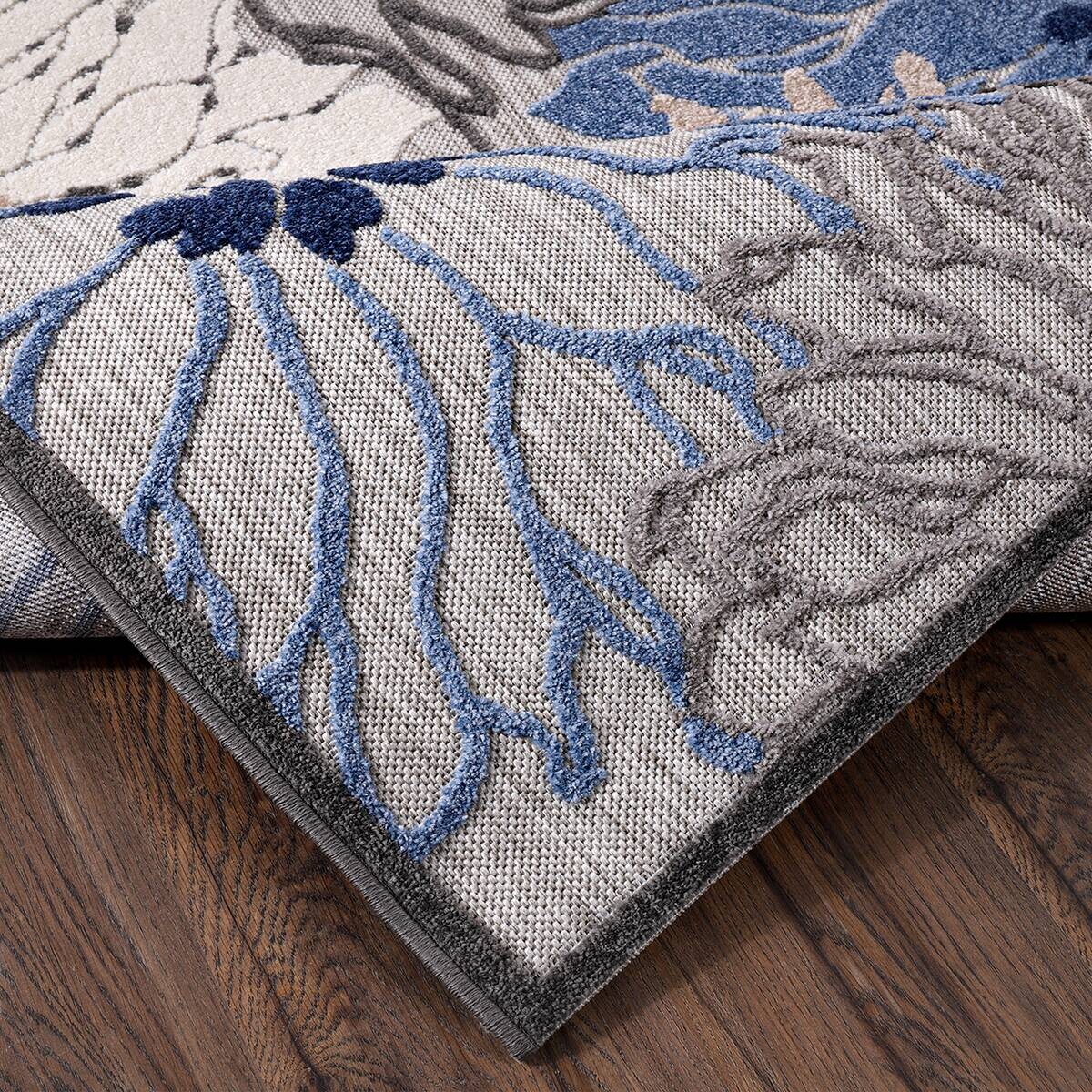 Sanat Outdoorteppich FLORAL grau B/L: ca. 160x230 cm