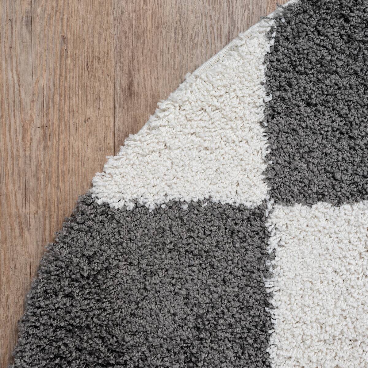 Sanat Hochflorteppich MILANO grau B/L: ca. 150x150 cm