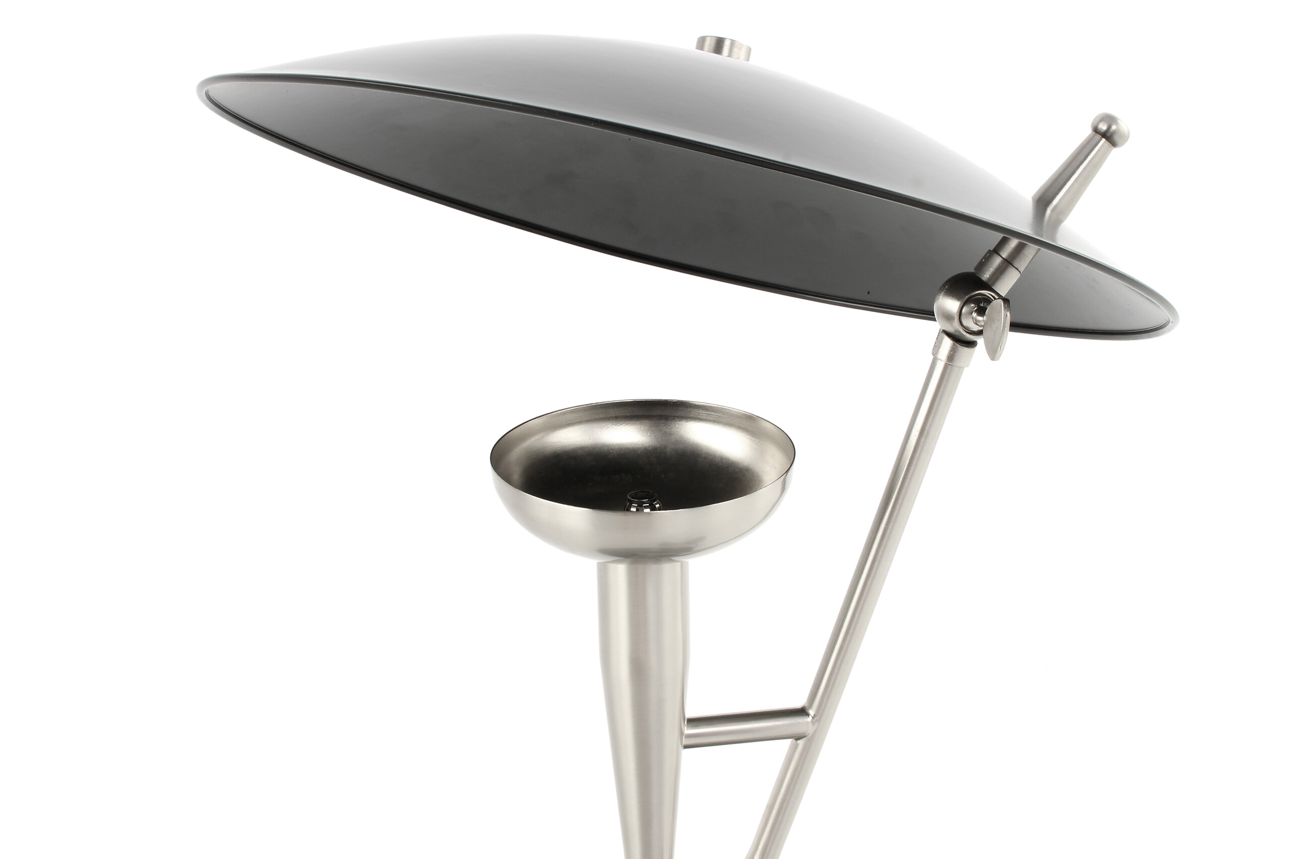 Kayoom Tischleuchte Tischleuchte_Flyer 125 silber schwarz Eisen B/H/T: ca. 36x50x36 cm E27 1 Brennstellen