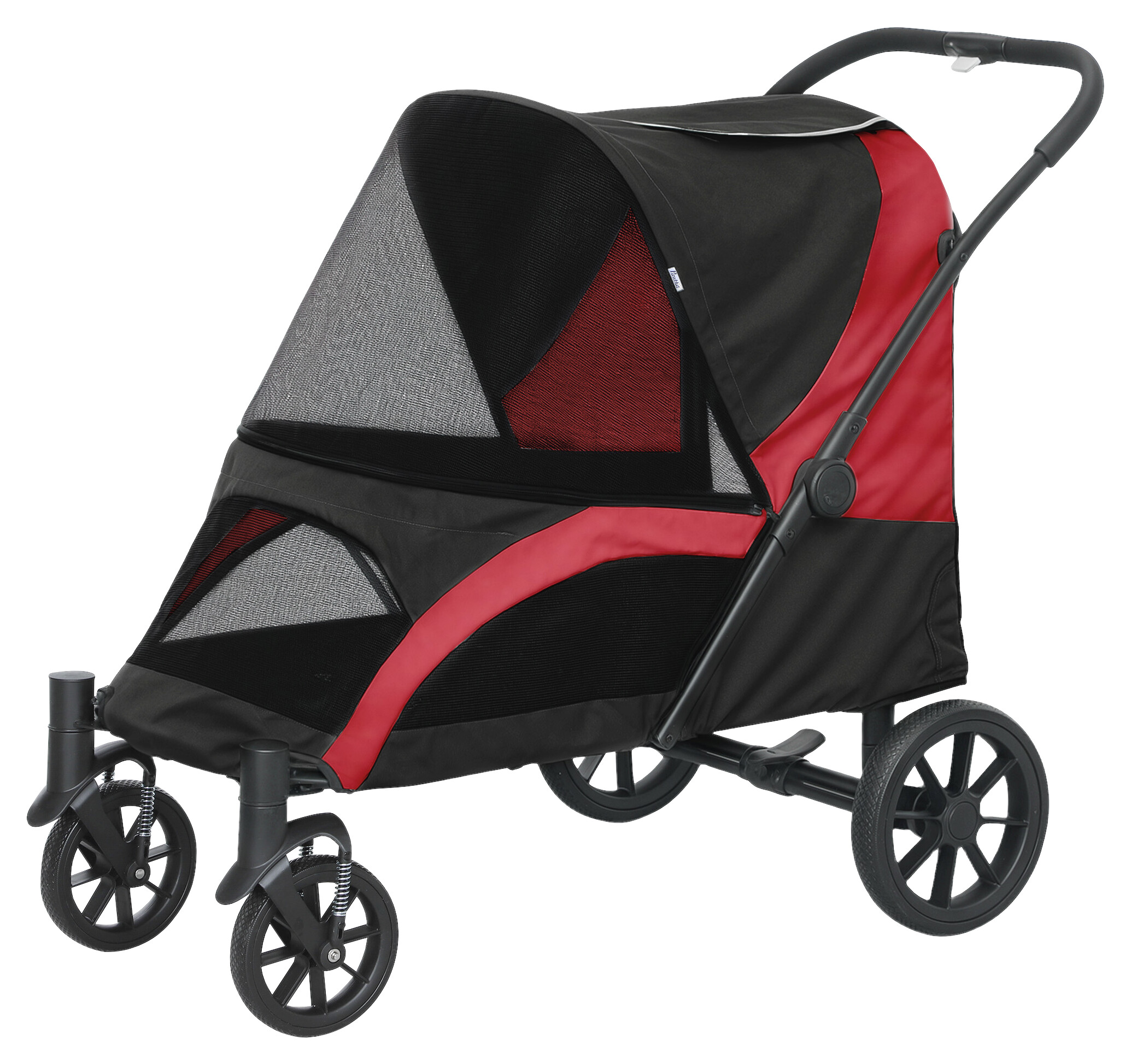PawHut Hundewagen schwarz Polyester B/H/L: ca. 67x100x124 cm