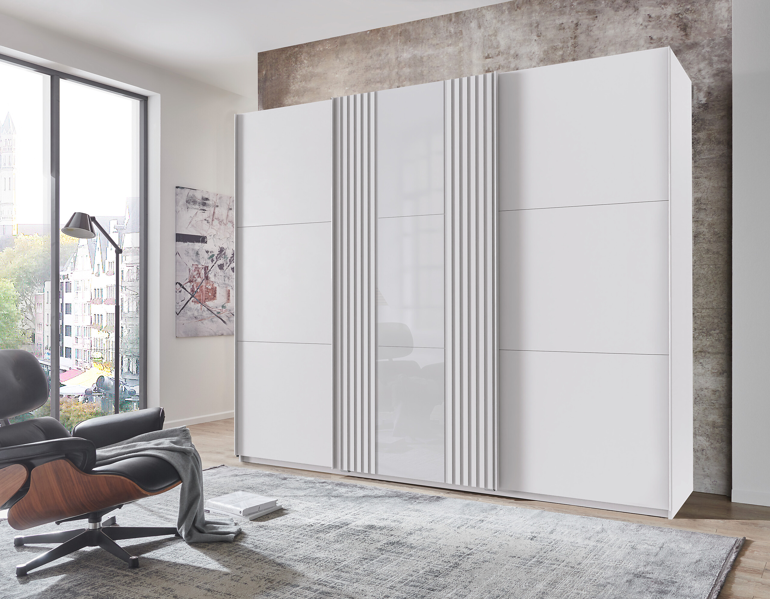 Schwebetürenschrank Atlanta weiß B/H/T: ca. 250x216x65 cm Schwebetürenschrank Atlanta weiß B/H/T: ca. 250x216x65 cm