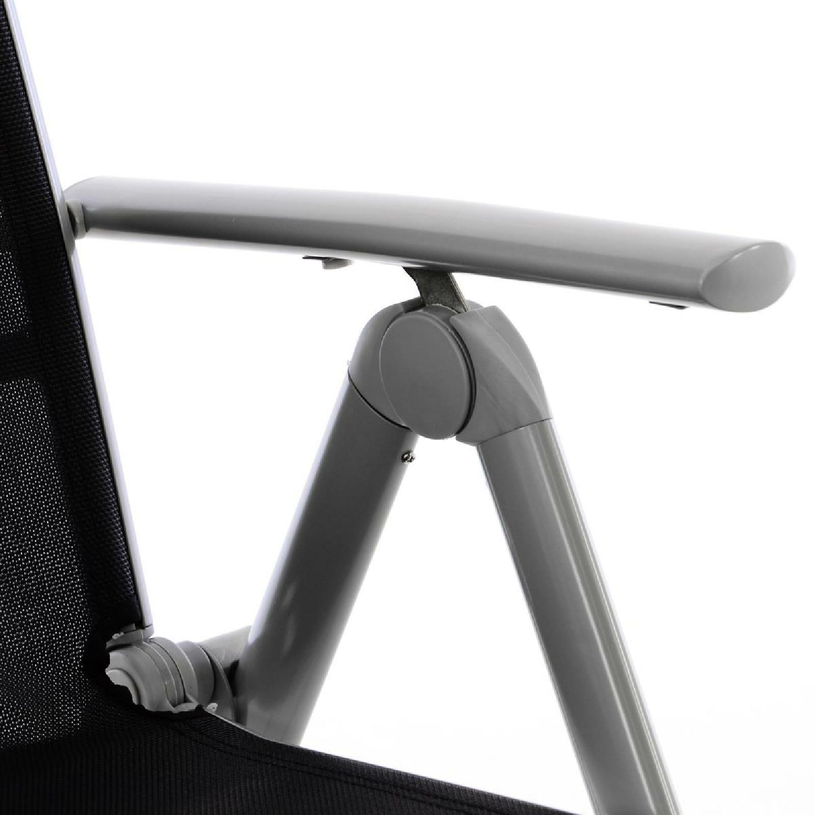 VCM Sonnenliege schwarz Textilene B/H/T: ca. 59x113x74 cm