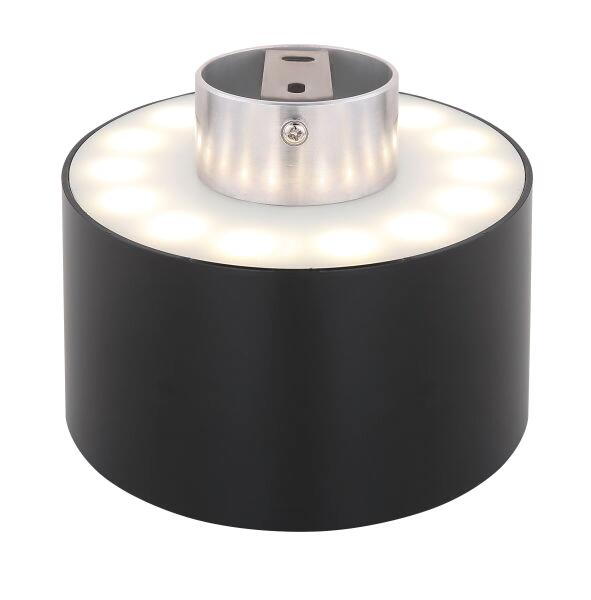 GLOBO Deckenleuchte Jenny schwarz Satiniert Aluminium Kunststoff H/D: ca. 11x14 cm