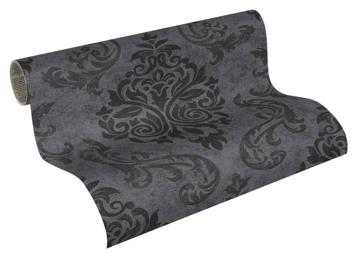 A.S.Creation Tapete schwarz grau B/H/D: ca. 52x250x7,5 cm