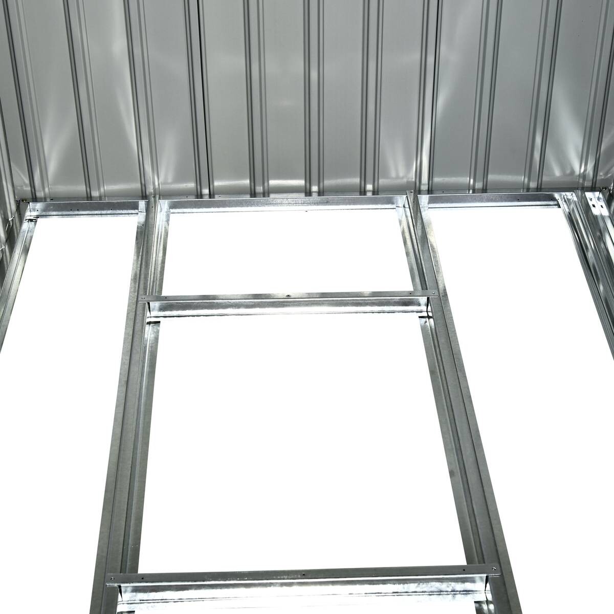 Outsunny Gartenschrank dunkelgrau Stahl B/H/L: ca. 130x173x277 cm