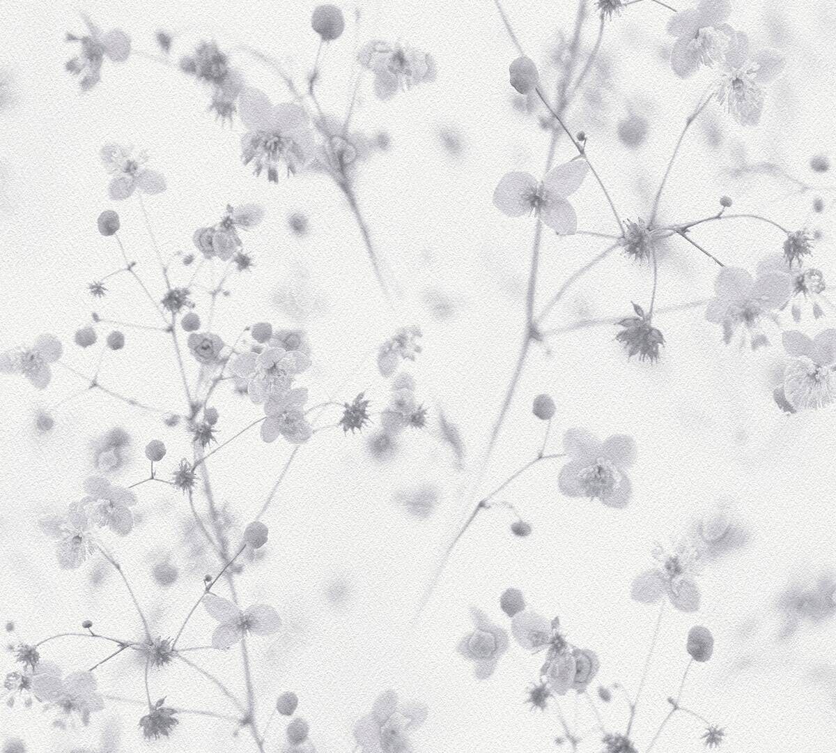 A.S.Creation Papiertapete weiß grau B/H/D: ca. 53x1005x7 cm