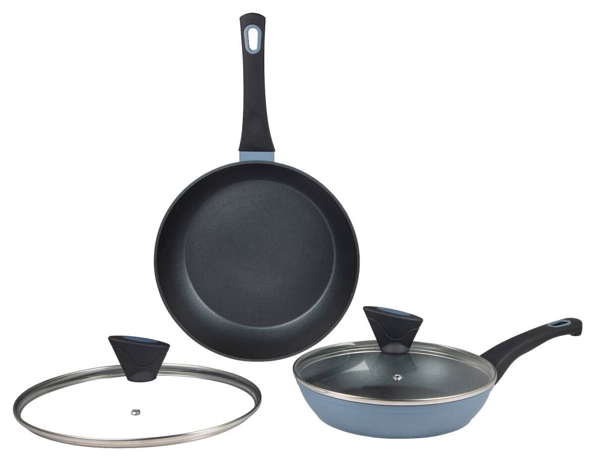 SAN IGNACIO Pfannenset VERA blau Aluminium 4 tlg. SAN IGNACIO Pfannenset VERA blau Aluminium 4 tlg.