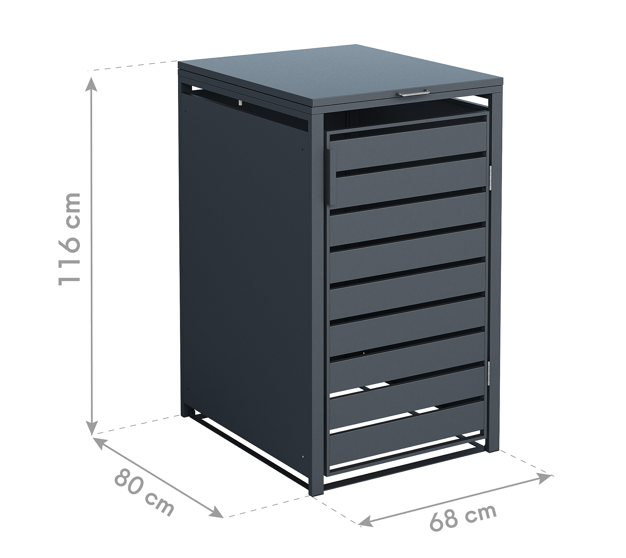 Westmann Mülltonnenbox 1-fach Kubus anthrazit B/H/L: ca. 80x116x60 cm