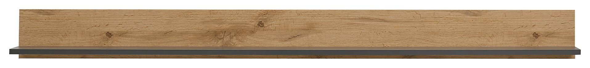 Wandboard City Eiche Wotan Nachbildung anthrazit B/H/T: ca. 170x15x20 cm