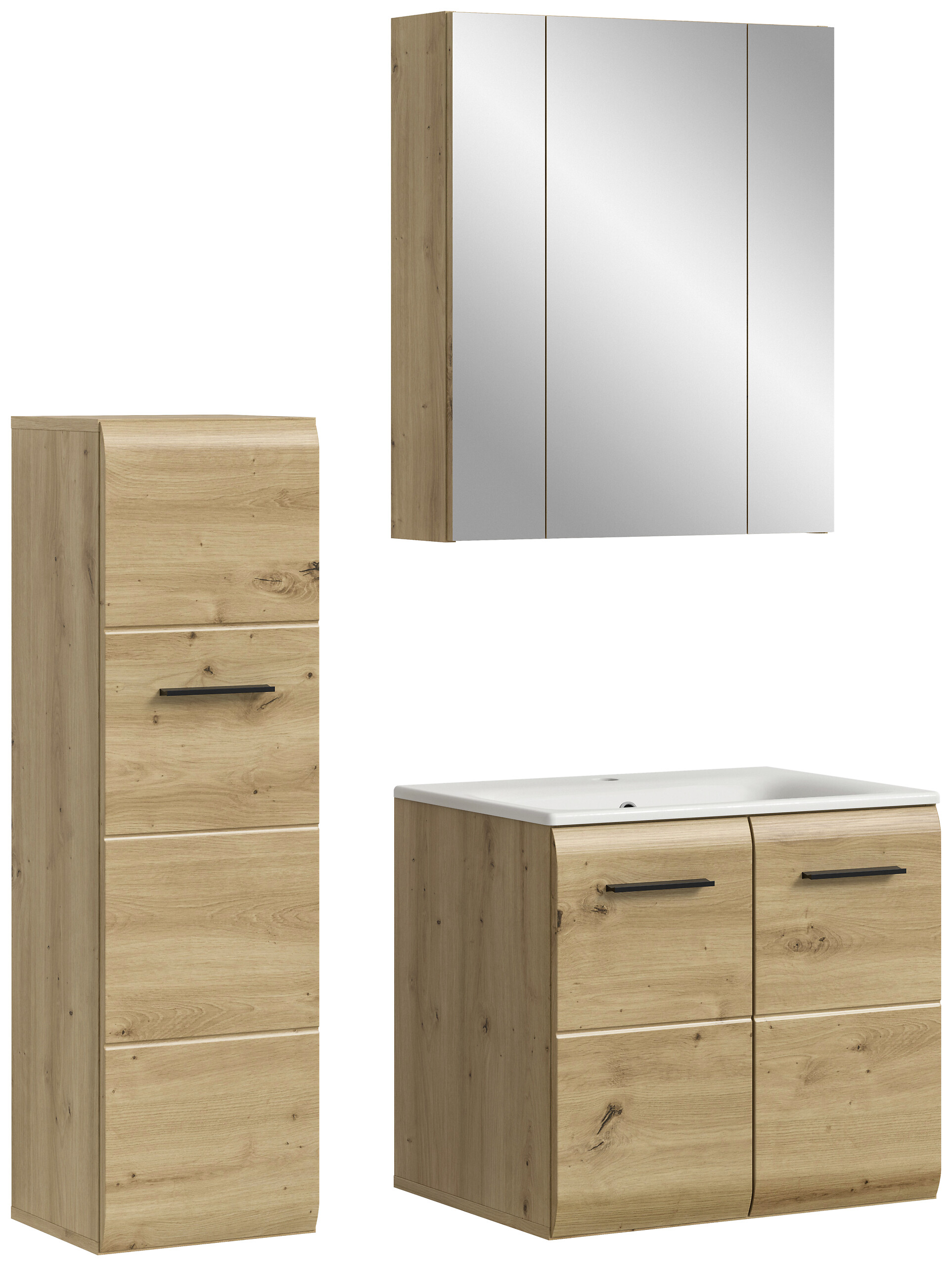 Badezimmer-Set Ice Artisan Oak Nachbildung B/H/T: ca. 105x185x46 cm Badezimmer-Set Ice Artisan Oak Nachbildung B/H/T: ca. 105x185x46 cm