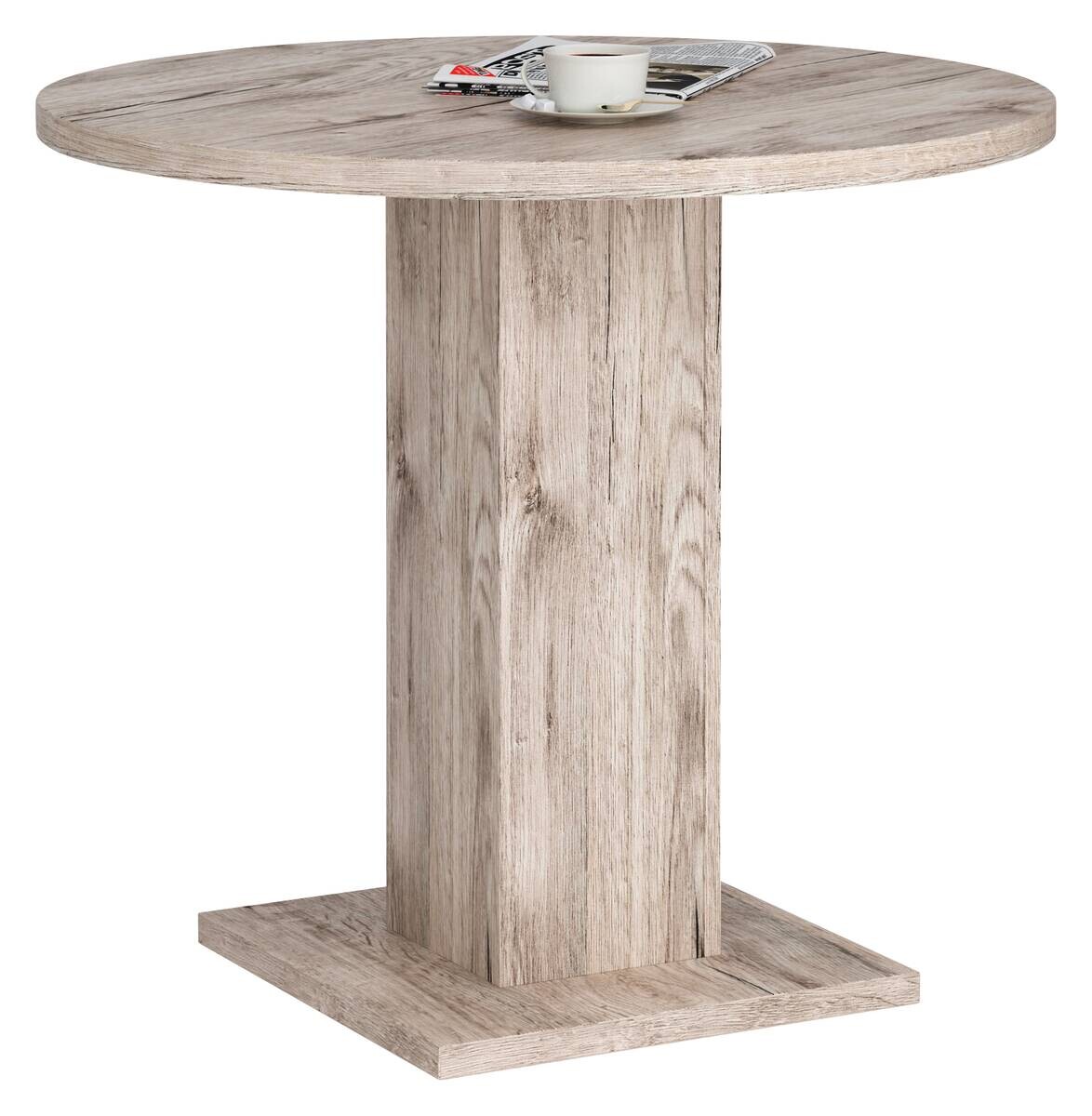 Esstisch Leo Eiche Sherwood Nachbildung B/H/T/D: ca. 85x75x85x85 cm Esstisch Leo Eiche Sherwood Nachbildung B/H/T/D: ca. 85x75x85x85 cm