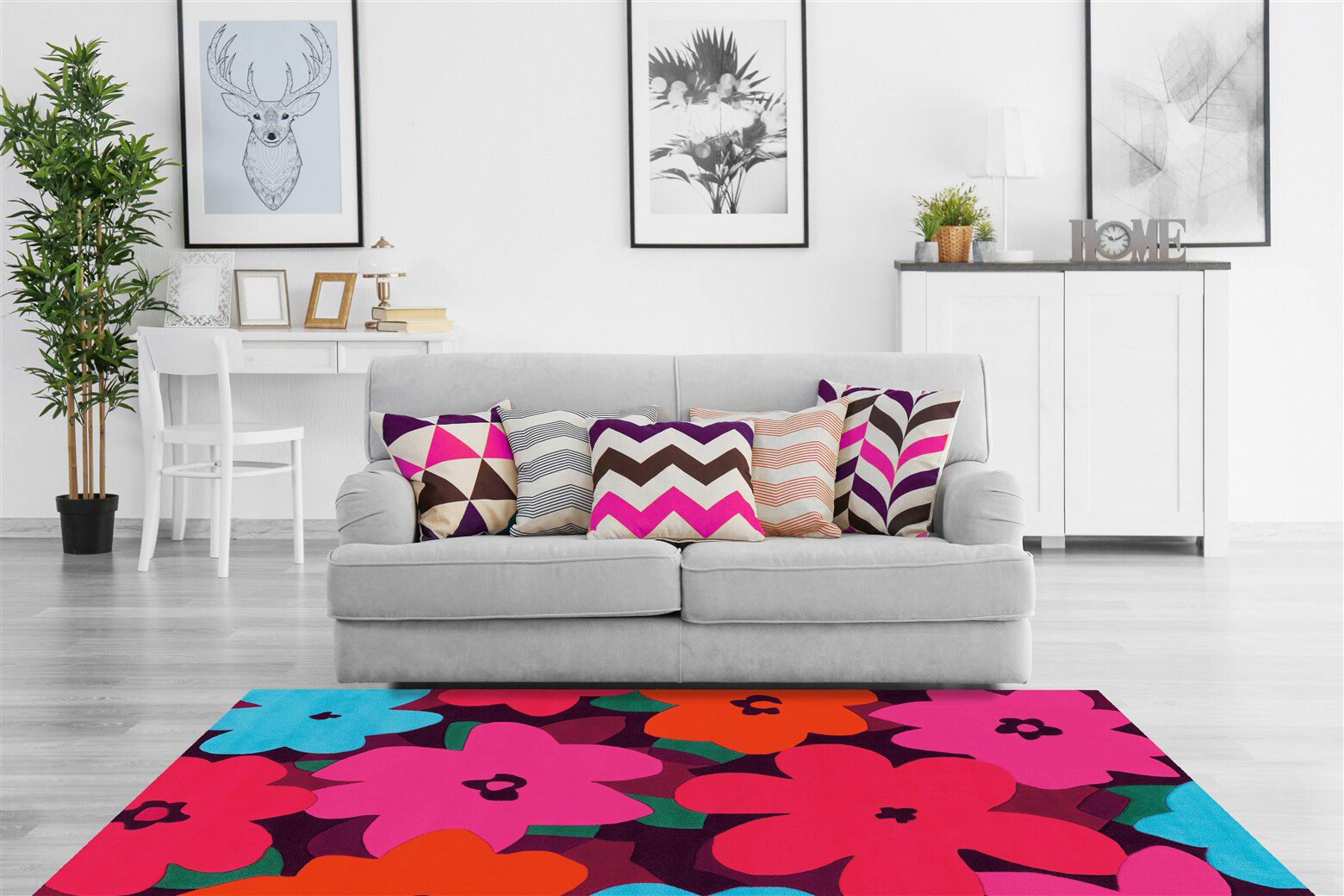 Arte Espina Kurzflorteppich Sam 4135 pink B/L: ca. 140x200 cm