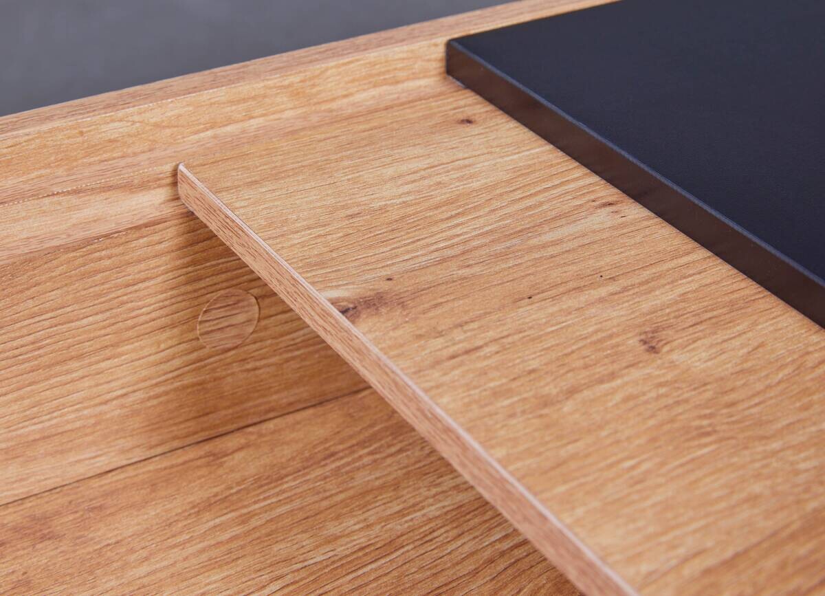 Inter Link Couchtisch Filora Eiche Holz B/H/L: ca. 50x40x110 cm