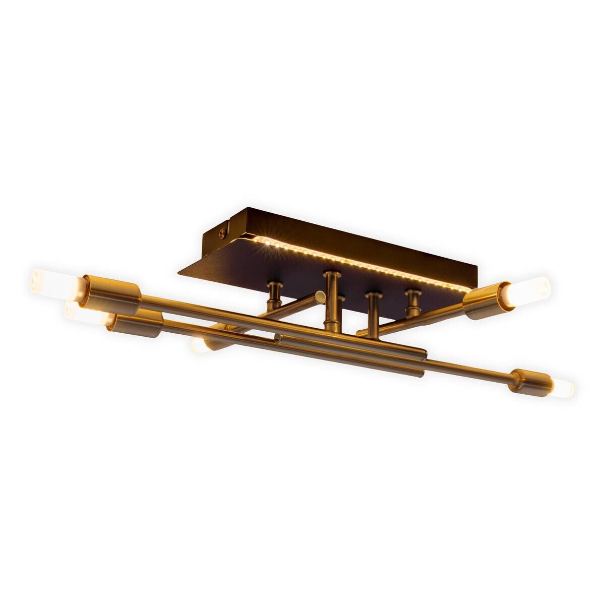 Näve Leuchten Deckenleuchte 1392745 messing Metall B/H/T: ca. 25,2x10x45,1 cm G9 5 Brennstellen