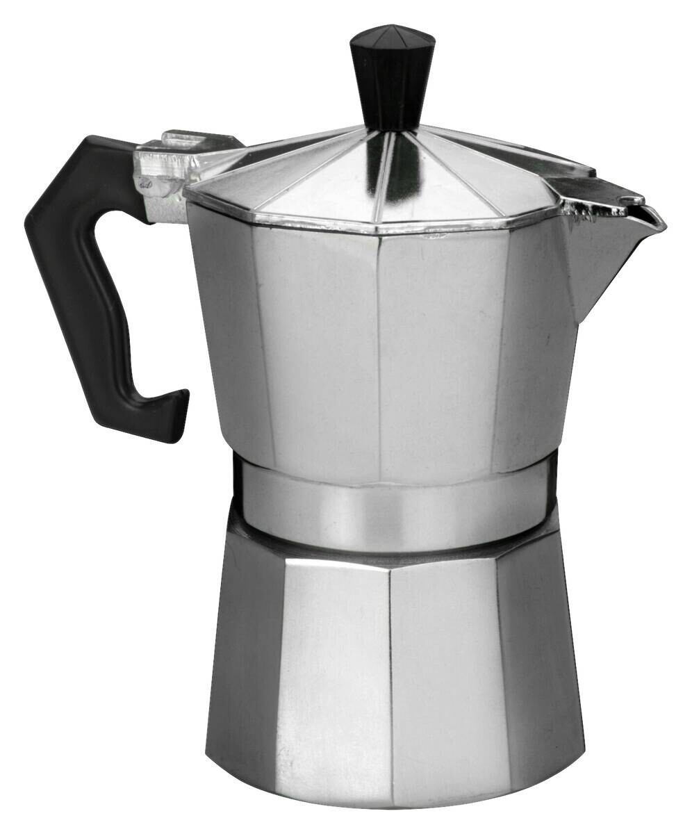 Espressokocher silber Aluminium