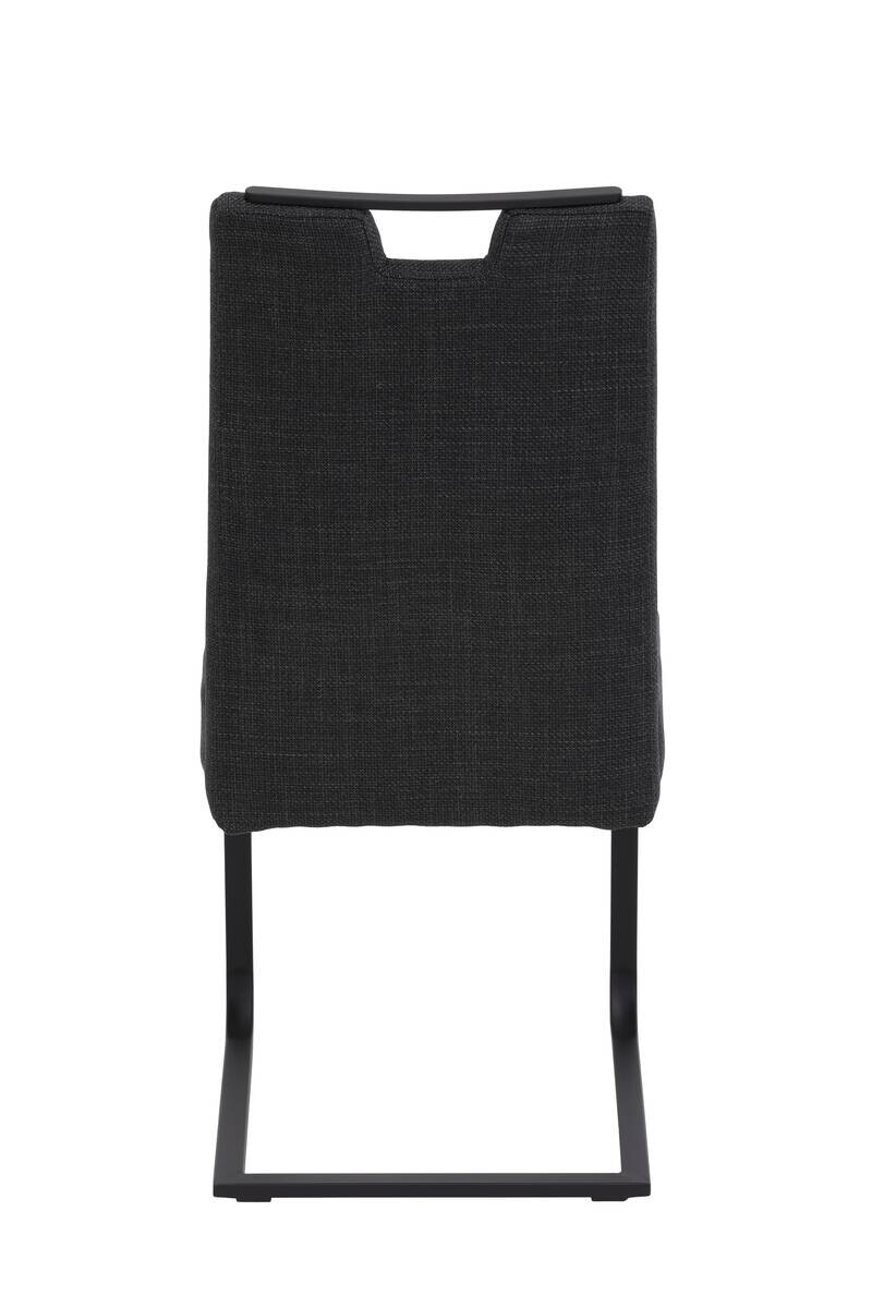 Schwingstuhl Wien anthrazit schwarz Microfaser Metall