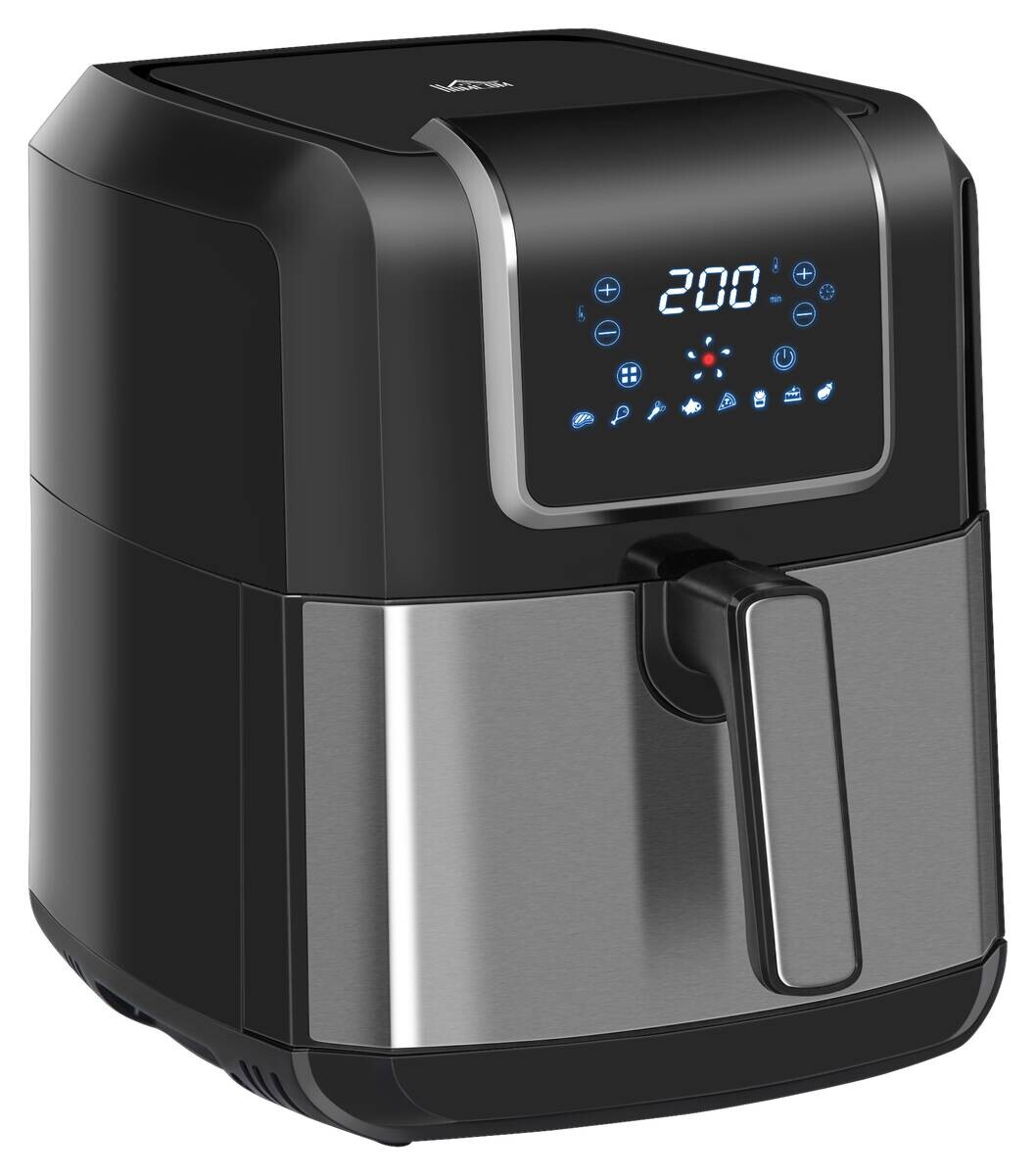 HOMCOM Heißluftfritteuse 800-120V90 schwarz Polypropylen B/H/L: ca. 29x36,5x33,8 cm ca. 6,5 l