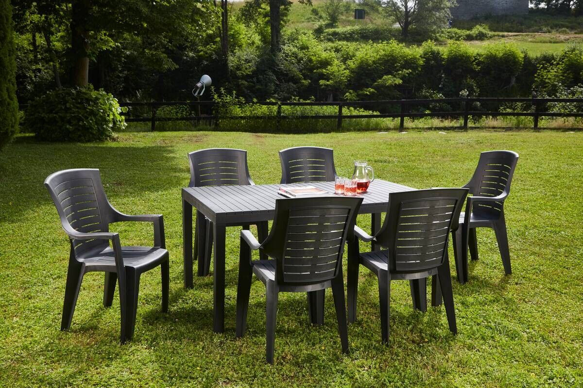 ProGarden Kunststofftisch Palau anthrazit Polypropylen B/H/L: ca. 90x72x150 cm