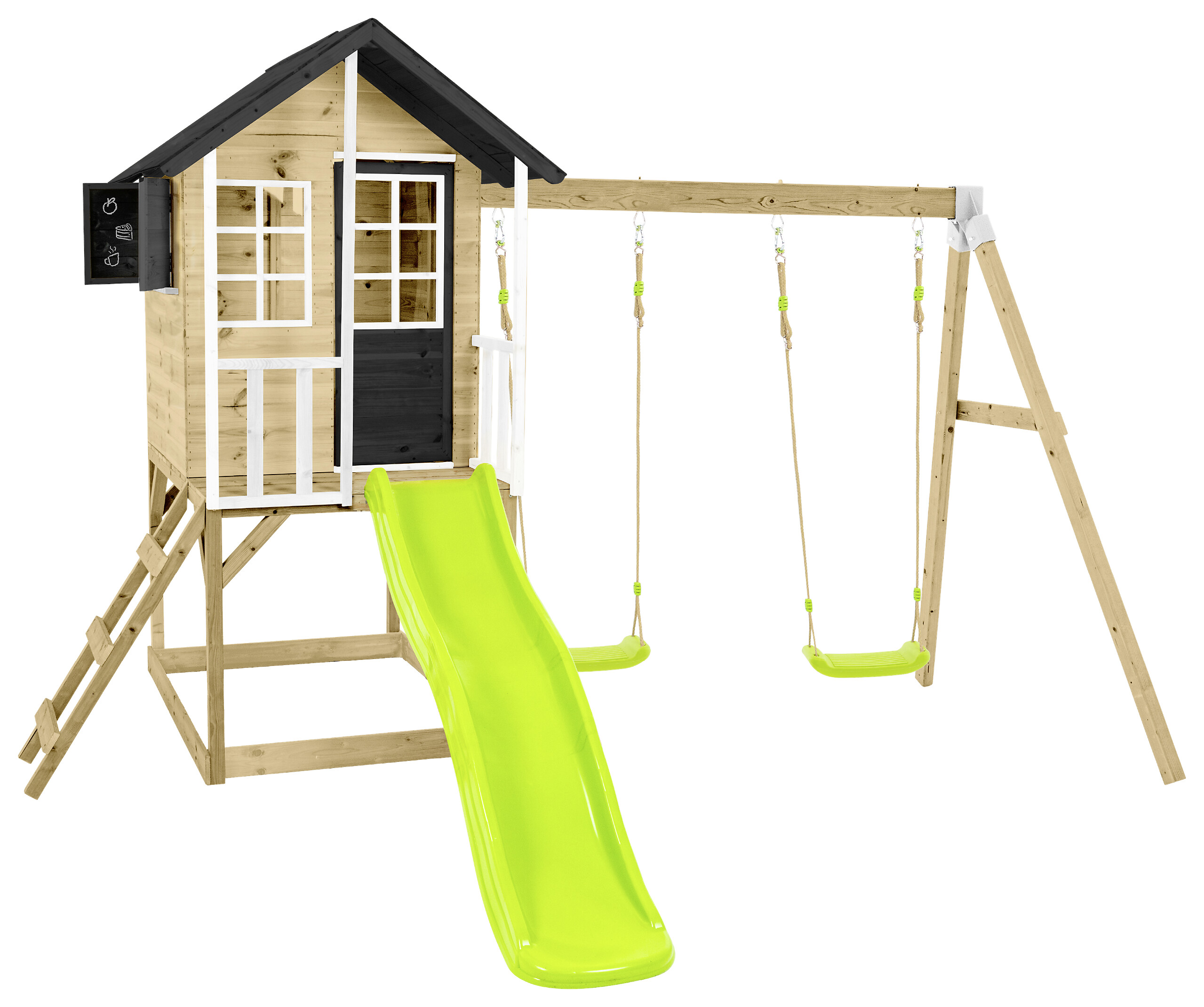 Zwerkules Spielhaus Holli natur B/H/L: ca. 370x224x352 cm