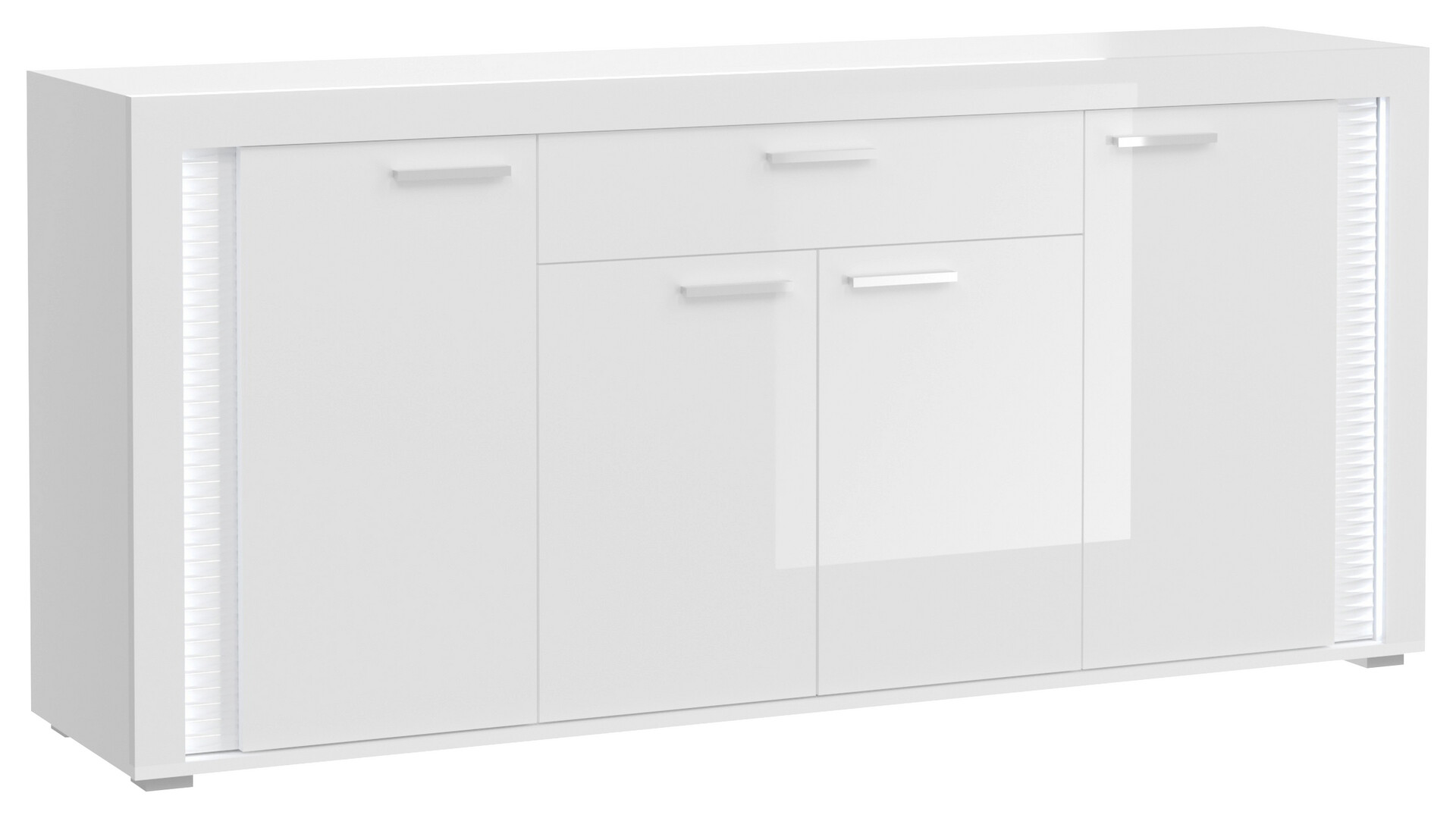 Sideboard Skylight weiß weiß Hochglanz B/H/T: ca. 182x84x42 cm