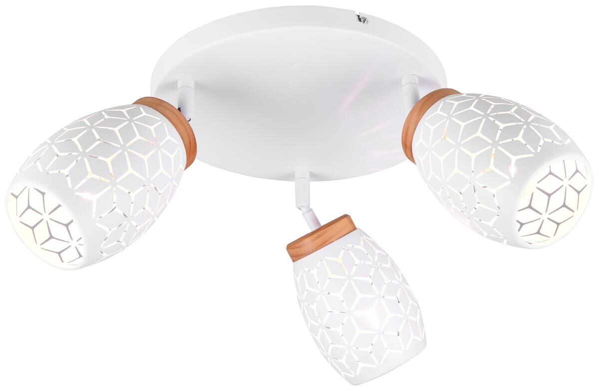 Reality Leuchten Spots Bidar weiß Metall D: ca. 27 cm E14 3 Brennstellen