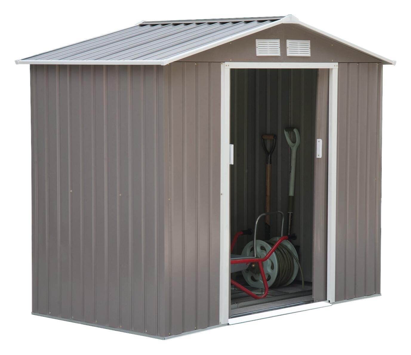 Outsunny Gartenhaus grau B/H/L: ca. 117x185x213 cm