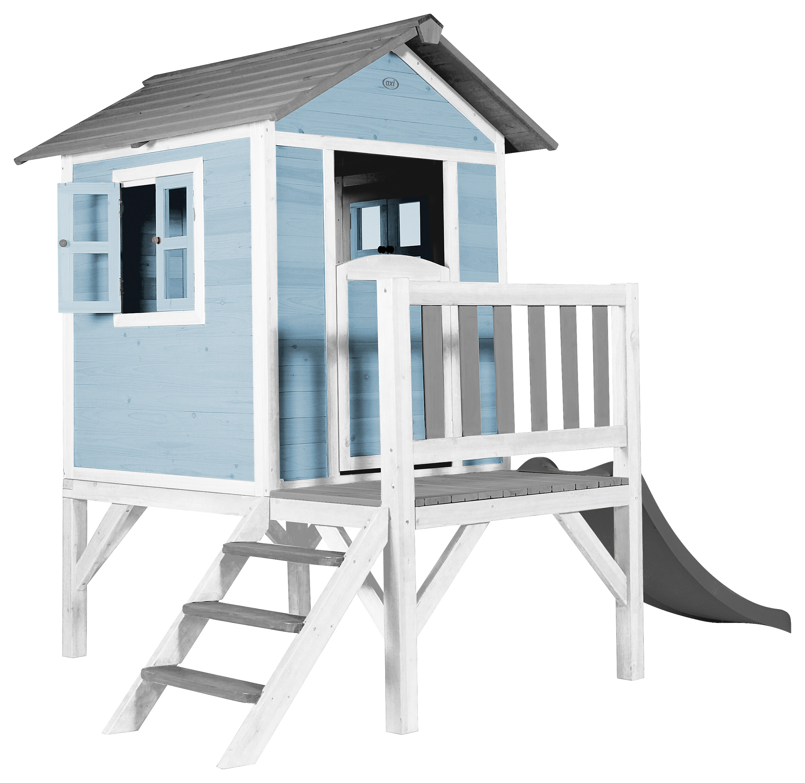 AXI Spielhaus Lodge XL blau B/H/L: ca. 240x189x167 cm