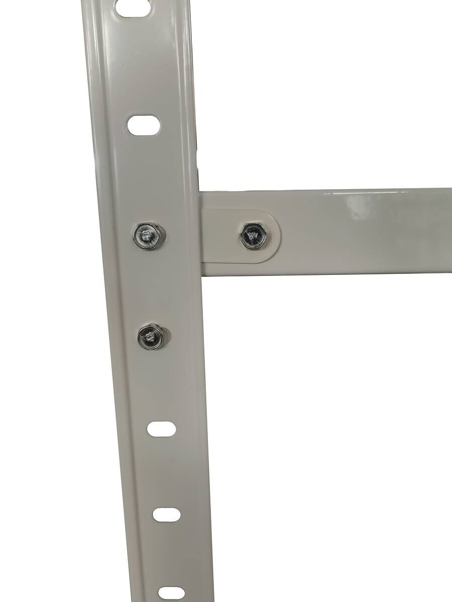 Schraubregal weiß B/H/T: ca. 90x180x60 cm