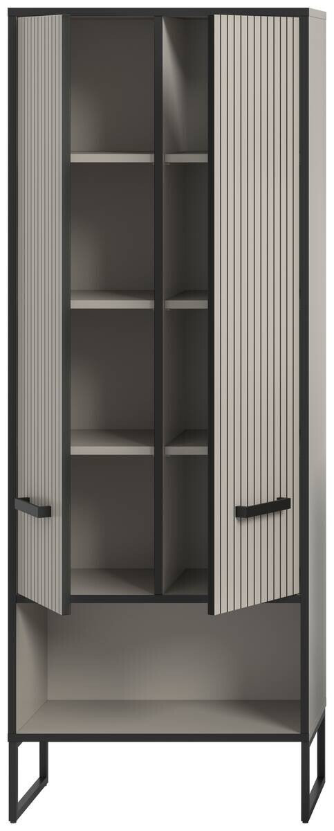 Badhochschrank BAGNO schwarz Kaschmirgrau Nachbildung B/H/T: ca. 59x159x32 cm