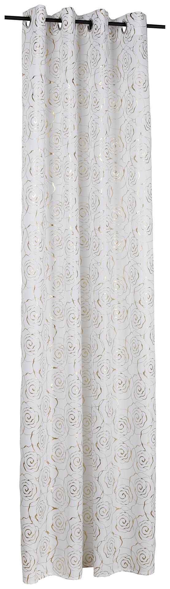 silver edition Ösenvorhang Glamour weiß B/L: ca. 135x245 cm