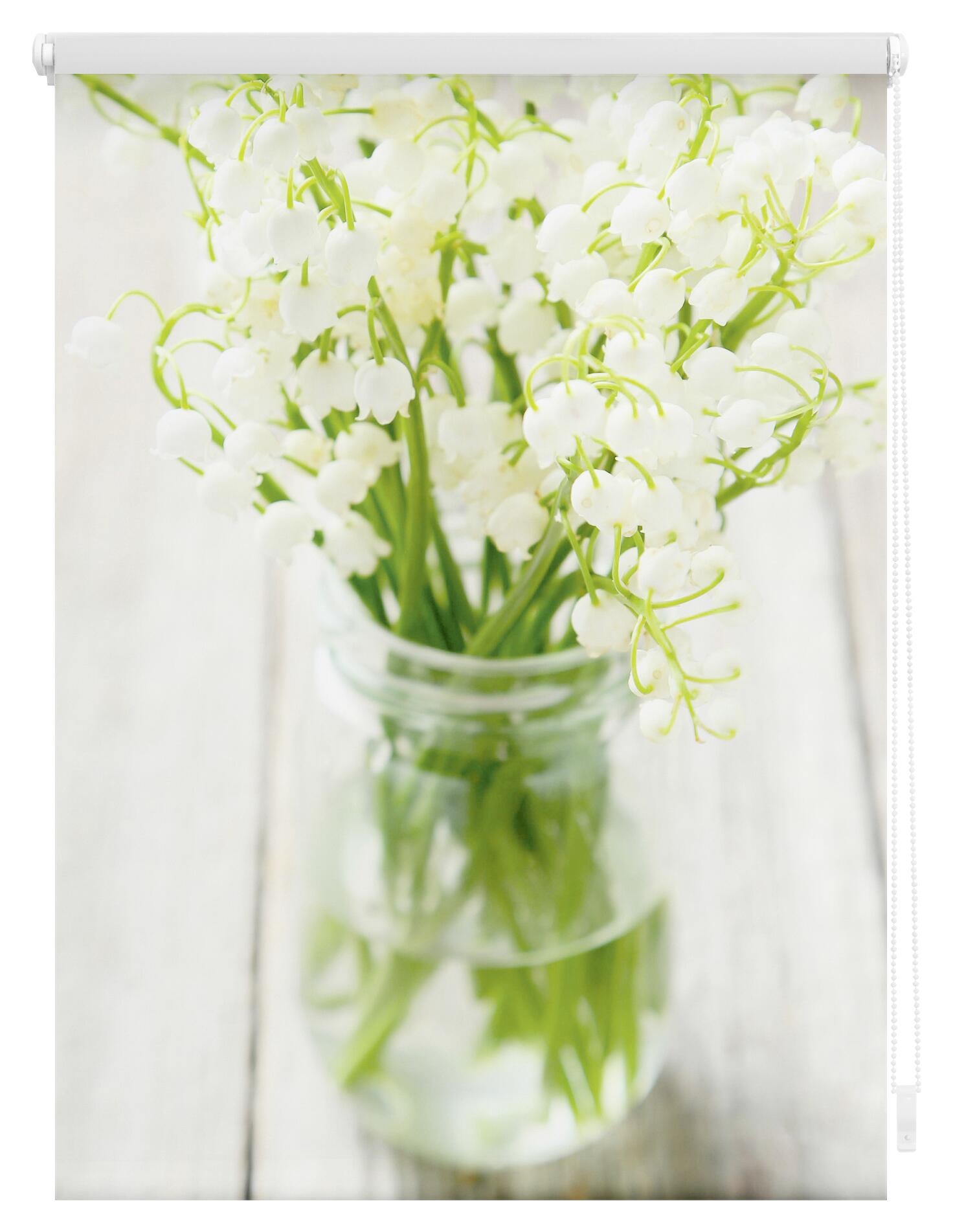 LICHTBLICK Rollo Maiglöcken weiß B/L: ca. 45x150 cm