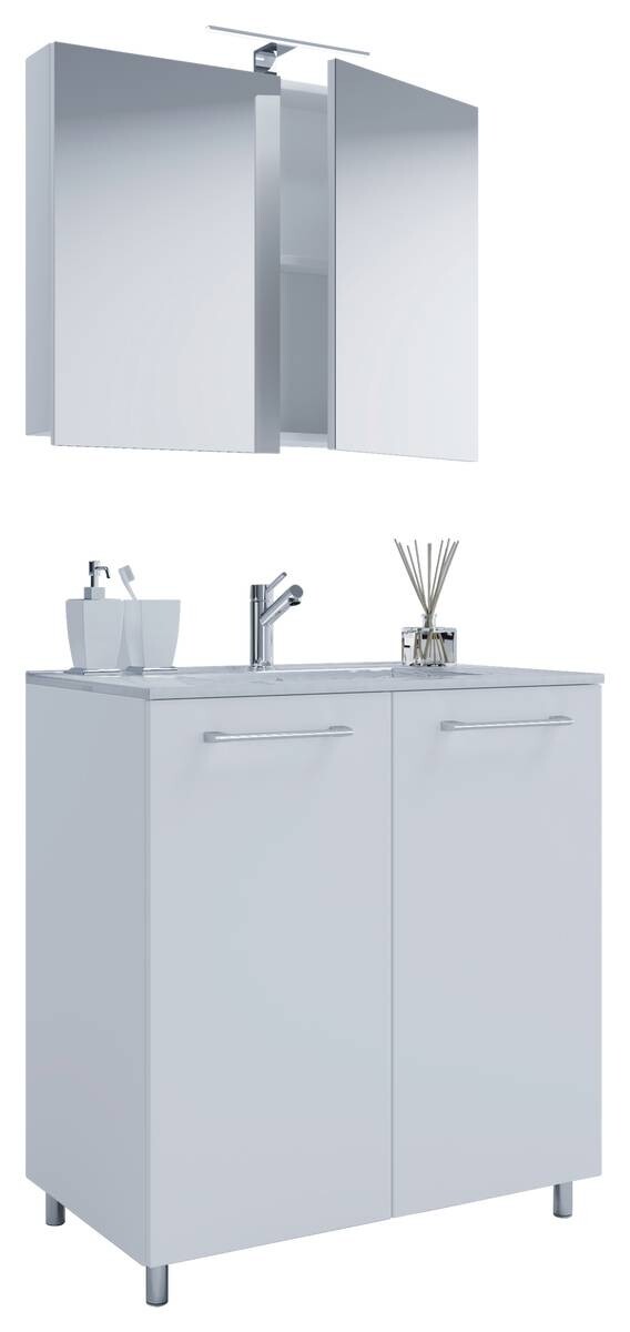 Waschplatz 3tlg-Gilos weiß B/H/T: ca. 80x86x46 cm