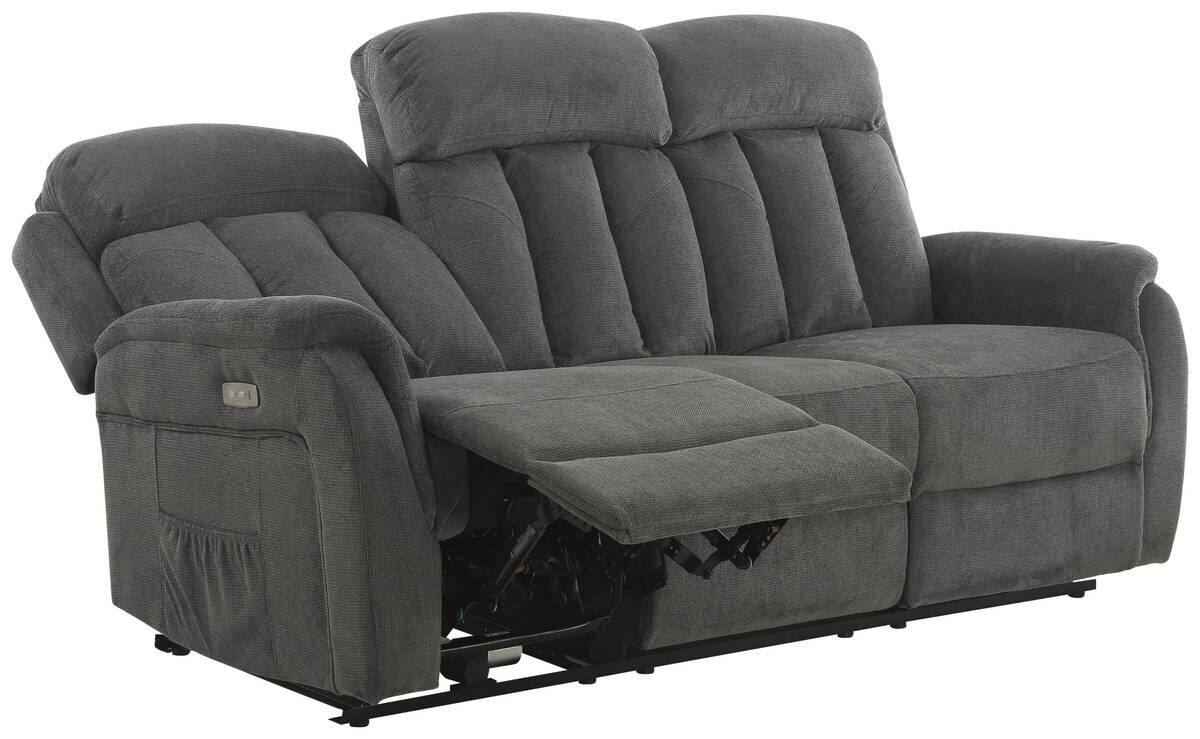 Sofa FM-3216-3P grau Microfaser B/H/T: ca. 200x100x95 cm