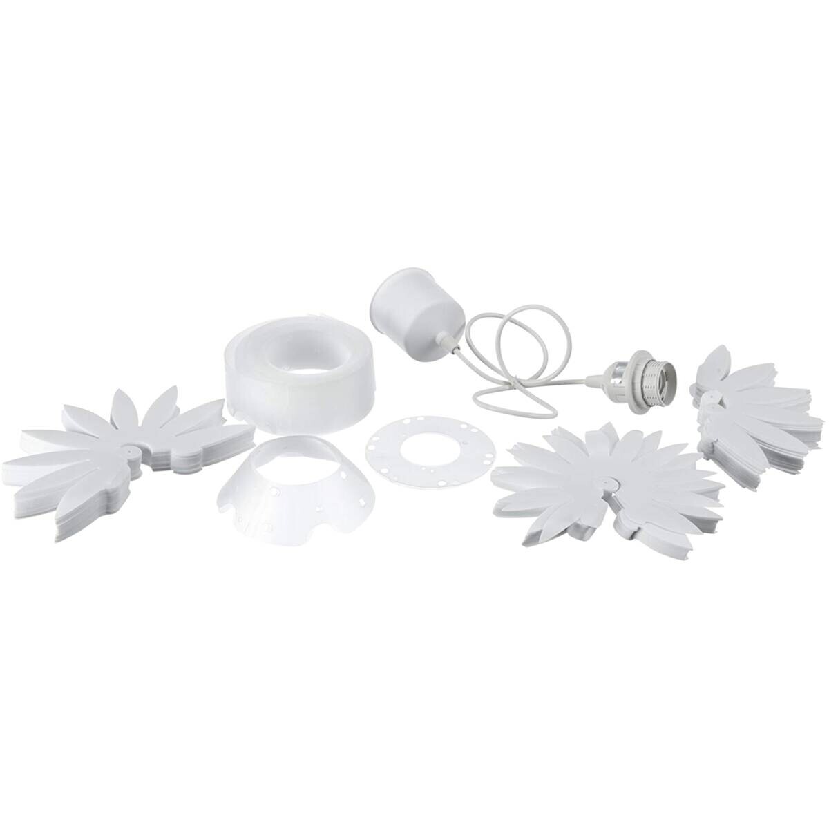 Näve Leuchten Pendelleuchte 7024923 weiß Kunststoff B/H/T: ca. 47x135x47 cm E27 1 Brennstellen