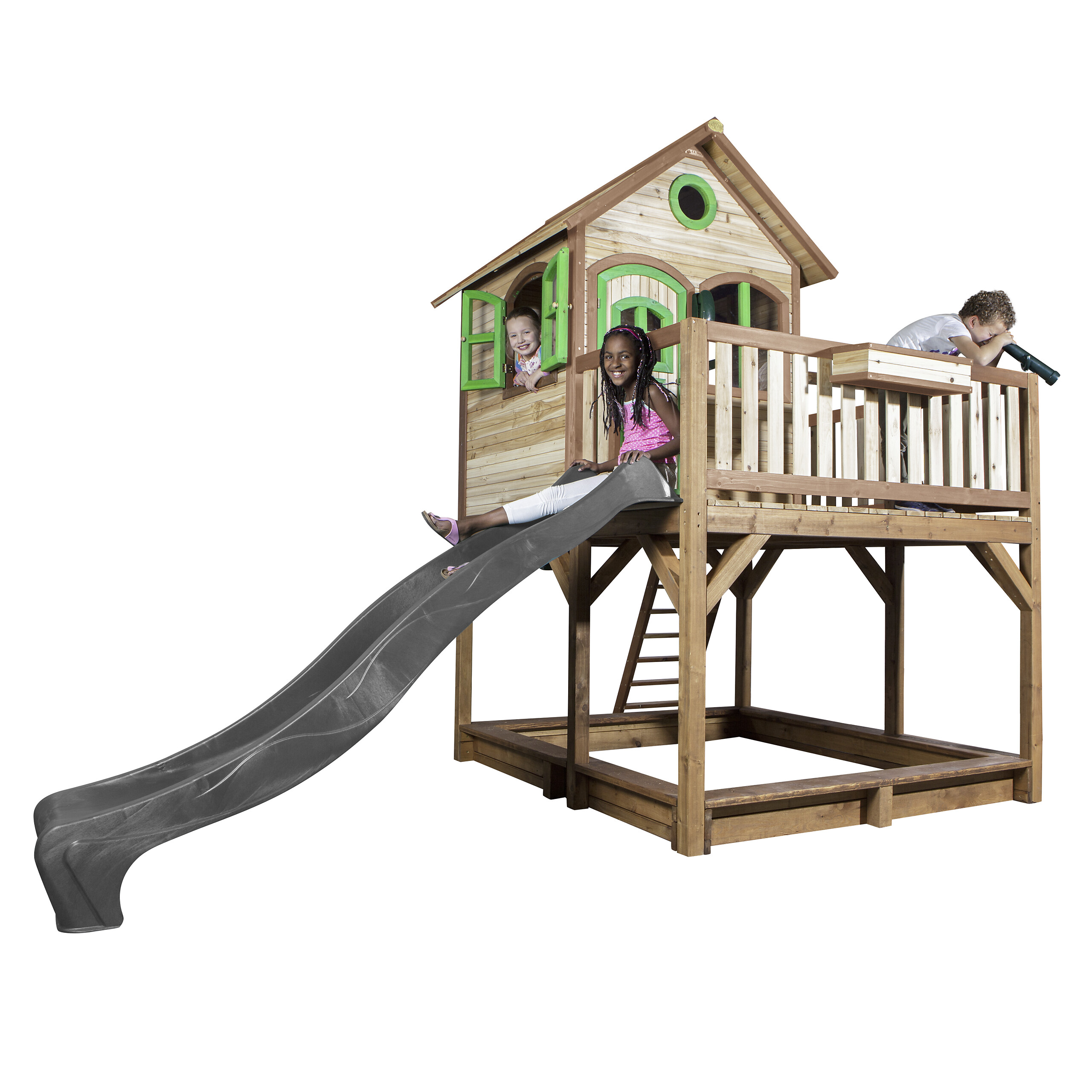 AXI Spielhaus Liam braun B/H/L: ca. 377x291x255 cm