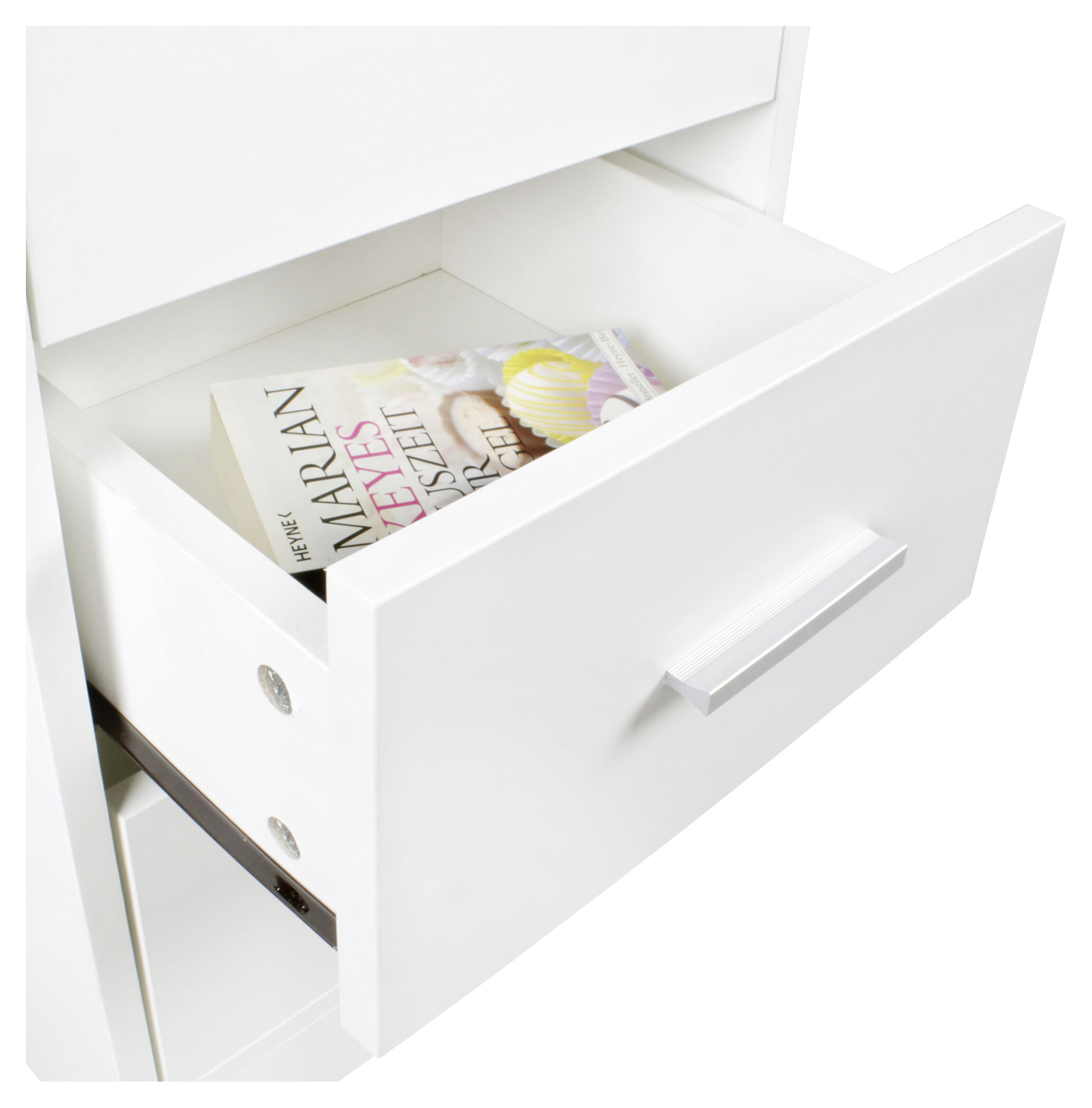 Nachtkonsole weiß B/H/T: ca. 35x68x38 cm