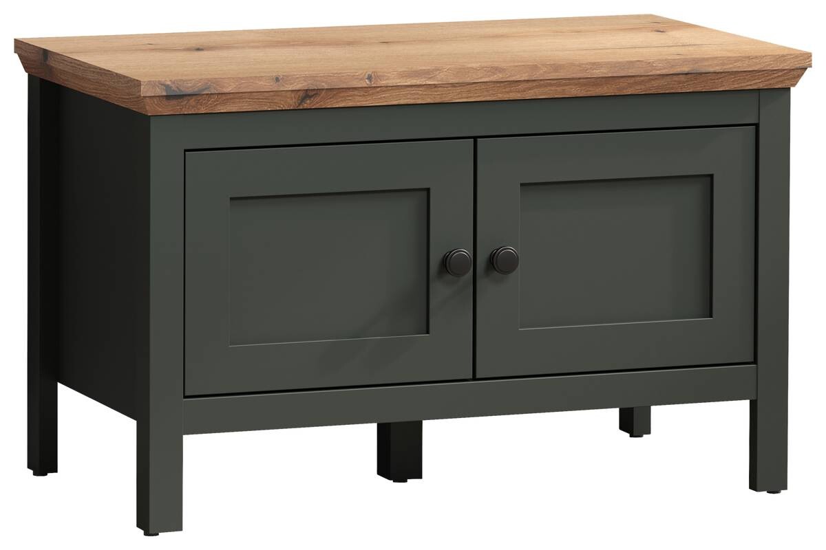 Sitzbank Stanton tannengrün Eiche Evoke Coast Nachbildung B/H/T: ca. 77x48x39 cm