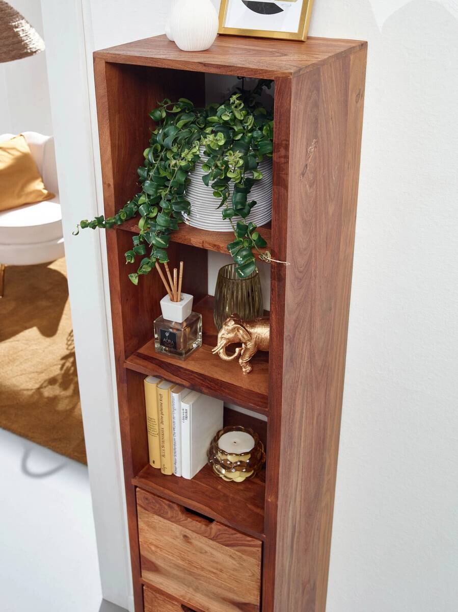 Wandregal rosenholz Holz B/H/T: ca. 35x150x30 cm