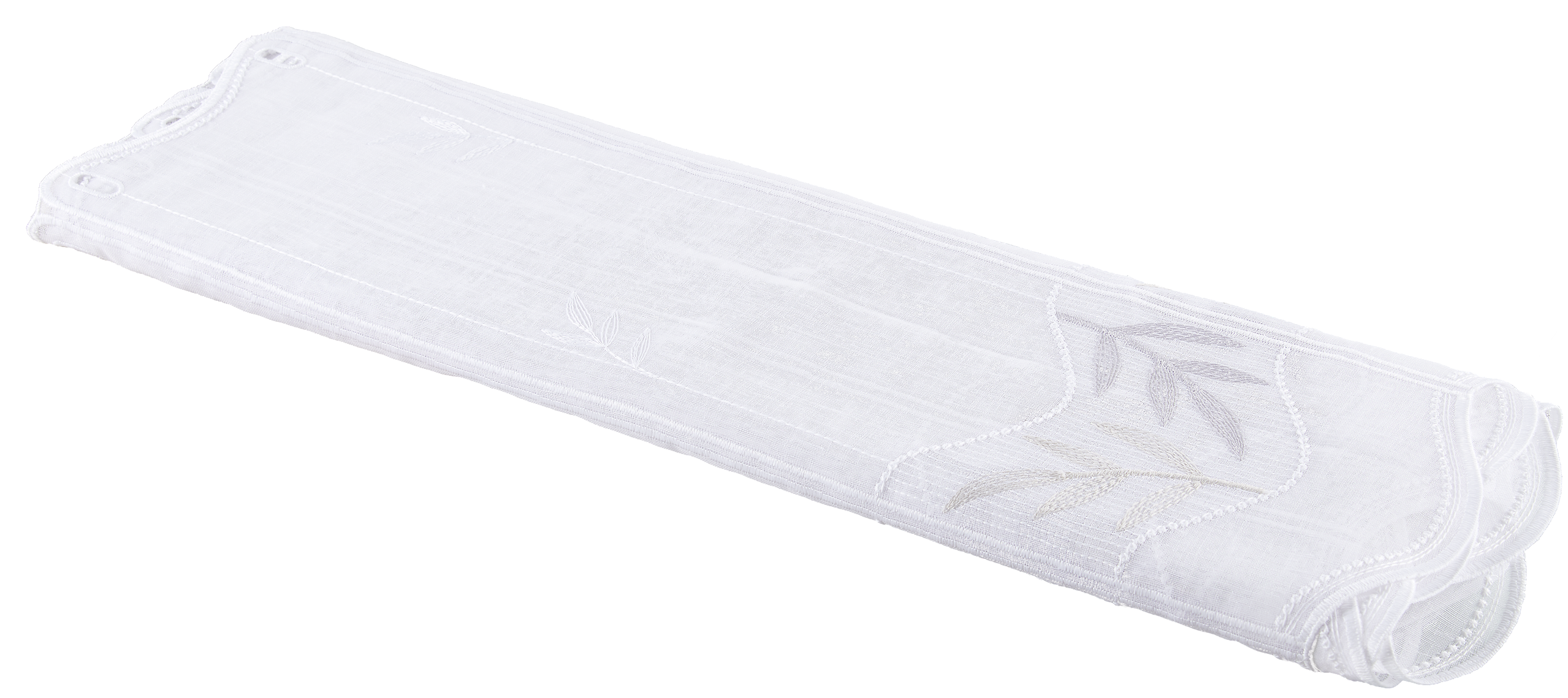 Scheibengardinen-Meterware Isabel weiß H: ca. 60 cm